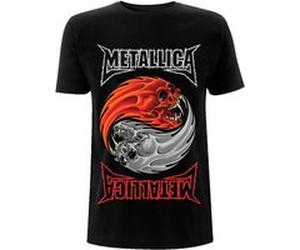 Logo Metallica Yin Yang Hommes noirs ras du cou T-shirt: Medium Noir G
