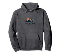 Logo Mountain Escape Adventure Voyage en Plein air Sweat à Capuche, Unisexe pour Adultes, Chiné Foncé, XL