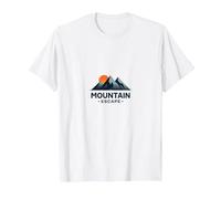 Logo Mountain Escape Adventure Voyage en Plein air T-Shirt, Homme, Blanc, XL