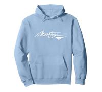 Logo Mustang Script Sweat à Capuche, Unisexe pour Adultes, Bleu poudré, XXL