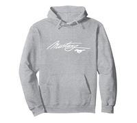 Logo Mustang Script Sweat à Capuche, Unisexe pour Adultes, Gris Chiné, XL