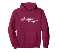 Logo Mustang Script Sweat à Capuche, Unisexe pour Adultes, Marron, M