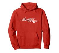 Logo Mustang Script Sweat à Capuche, Unisexe pour Adultes, Rouge, XXL
