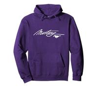 Logo Mustang Script Sweat à Capuche, Unisexe pour Adultes, Violet, XL