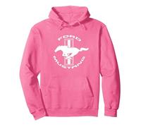 Logo Mustang Tribar Blanc Sweat à Capuche, Unisexe pour Adultes, Rose Vif, S