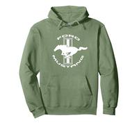 Logo Mustang Tribar Blanc Sweat à Capuche, Unisexe pour Adultes, Vert Sauge, M