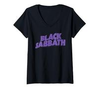 Logo officiel Black Sabbath T-Shirt avec Col en V