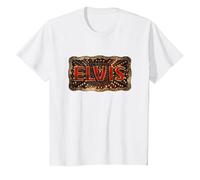 Logo Officiel Elvis Movie Buckle T-Shirt, Enfant, Blanc, 8 Ans