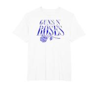 Logo Officiel Guns N' Roses chromé T-Shirt, Homme Grandes Tailles, Blanc, 4X Tall