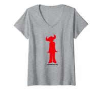 Logo officiel Jamiroquai Buffalo Red T-Shirt avec Col en V