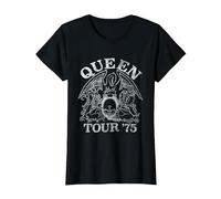 Logo Officiel Queen Tour 75 T-Shirt, Femme, Noir, XS