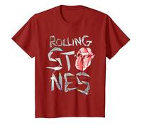 Logo Officiel The Rolling Stones Glass T-Shirt, Enfant, Canneberge, 12 Ans