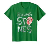 Logo Officiel The Rolling Stones Glass T-Shirt, Enfant, Vert Kelly, 8 Ans