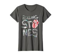 Logo Officiel The Rolling Stones Glass T-Shirt, Femme, Asphalte, 3XL