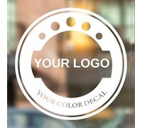 Logo Personnalisé, Autocollant Mural Personnalisé avec Logo pour Votre Bureau ou Votre Maison, Autocollant pour Vitrine, Devanture de Magasin, Enseigne Publicitaire Image d'entreprise