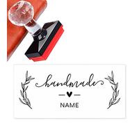 Logo personnalisé tampon encreur personnalisé pour vêtements enfants tampon d'adresse 4. feuilles de laurier créer votre propre fait main