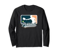 Logo Pickleball - Badge Graphique rétro League Manche Longue