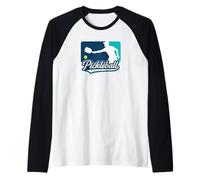 Logo Pickleball - Badge Graphique rétro League Manche Raglan