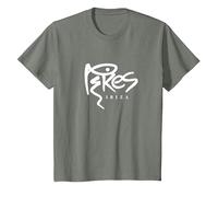 Logo Pikes Ibiza Classique avec Texte Blanc T-Shirt, Enfant, Vert Kaki chiné, 6 Ans