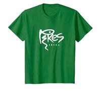 Logo Pikes Ibiza Classique avec Texte Blanc T-Shirt, Enfant, Vert Kelly, 8 Ans