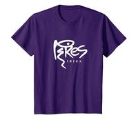 Logo Pikes Ibiza Classique avec Texte Blanc T-Shirt, Enfant, Violet, 2 Ans