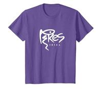 Logo Pikes Ibiza Classique avec Texte Blanc T-Shirt, Enfant, Violet Chiné, 2 Ans