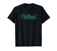 Logo Portland Script - Retro City Pride Vibe T-Shirt