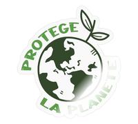 Logo Protège La Planète Écologie Autocollant Sticker