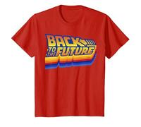 Logo rétro Back to The Future 35th Anniversary T-Shirt, Enfant, Rouge, 12 Ans