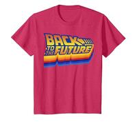 Logo rétro Back to The Future 35th Anniversary T-Shirt, Enfant, Rouge Chiné, 10 Ans