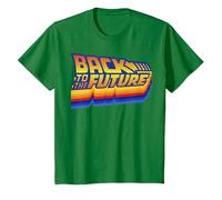 Logo rétro Back to The Future 35th Anniversary T-Shirt, Enfant, Vert Kelly, 8 Ans
