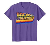 Logo rétro Back to The Future 35th Anniversary T-Shirt, Enfant, Violet Chiné, 2 Ans