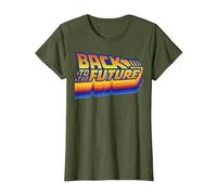 Logo rétro Back to The Future 35th Anniversary T-Shirt, Femme, Olive, M