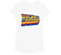 Logo rétro Back to The Future 35th Anniversary T-Shirt, Fille, Blanc, L