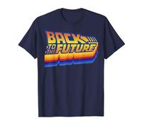 Logo rétro Back to The Future 35th Anniversary T-Shirt, Homme, Bleu Marine, 5XL