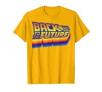 Logo rétro Back to The Future 35th Anniversary T-Shirt, Homme, Doré Vif, XXL