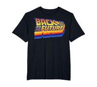 Logo rétro Back to The Future 35th Anniversary T-Shirt, Homme Grandes Tailles, Noir, 5X Tall