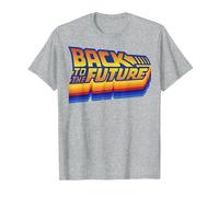 Logo rétro Back to The Future 35th Anniversary T-Shirt, Homme, Gris Chiné, S