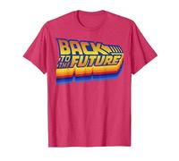 Logo rétro Back to The Future 35th Anniversary T-Shirt, Homme, Rouge Chiné, S