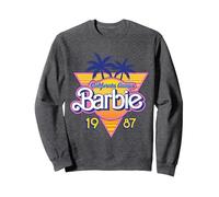 Logo rétro de l'été 1987 de Barbie - California Dream Sweatshirt, Unisexe pour Adultes, Chiné Foncé, L