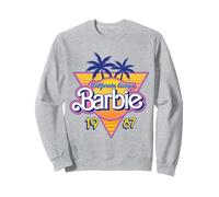 Logo rétro de l'été 1987 de Barbie - California Dream Sweatshirt, Unisexe pour Adultes, Gris Chiné, XL