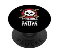 Logo Rock and Roll Mom Music Skull PopSockets PopGrip Adhésif