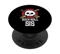 Logo Rock and Roll Sis Music Skull PopSockets PopGrip Adhésif