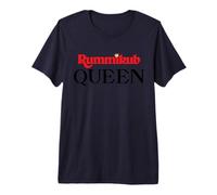 Logo Rummikub Queen avec Encre Noire Noble de la Couronne Royale T-Shirt Haut de Gamme