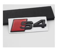 Logo S4 Noir Chromé Coffre Arrière Sticker Autocollant Emblème Badge Voiture Décoratio pour Audi