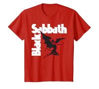 Logo Sabbath Demon Noir T-Shirt, Enfant, Rouge, 8 Ans
