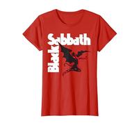 Logo Sabbath Demon Noir T-Shirt, Femme, Rouge, XS