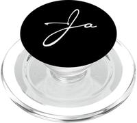 Logo Signature Manuscrit en Blanc PopSockets PopGrip pour MagSafe
