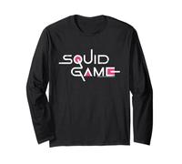 Logo Squid Game classique avec texte blanc Manche Longue