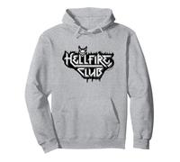 Logo Stranger Things Hellfire Club noir et blanc Sweat à Capuche